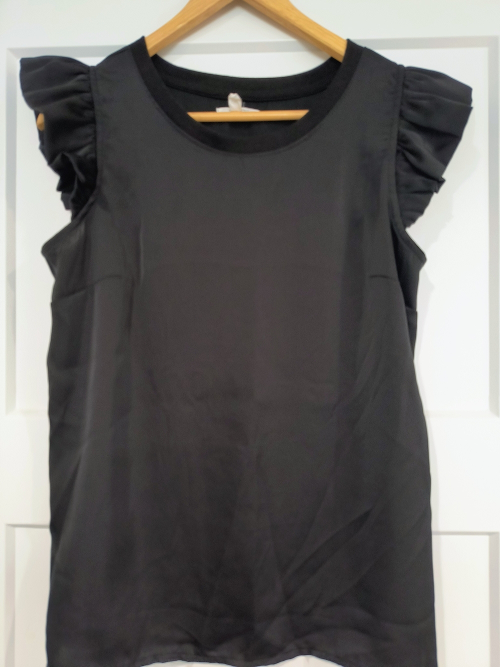 Maurices Black Ruffle Sleeve Camisole